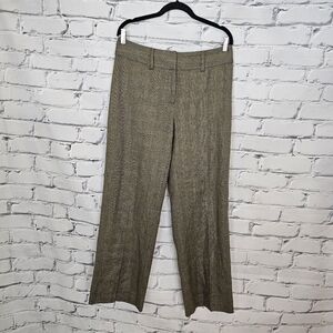 St. John Collection Wool & Cashmere Herringbone Trousers